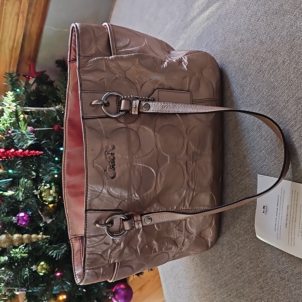 Metallic gold Coach purse